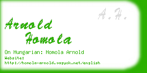 arnold homola business card